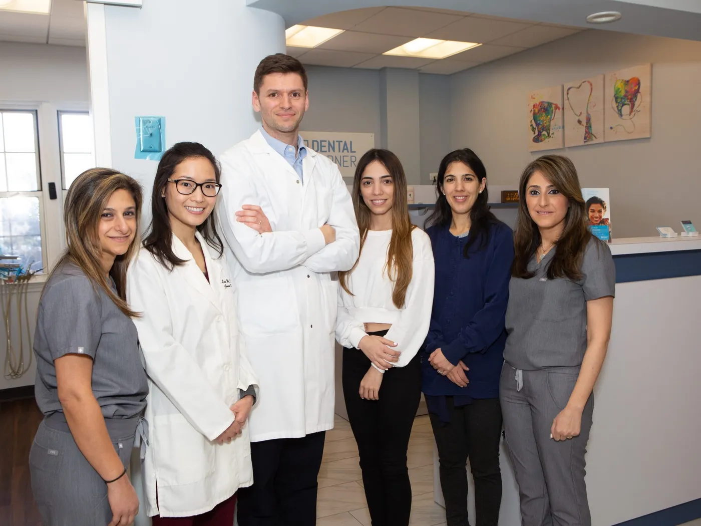 Dr. David Kroner and the Dental Korner team in the Great Neck office